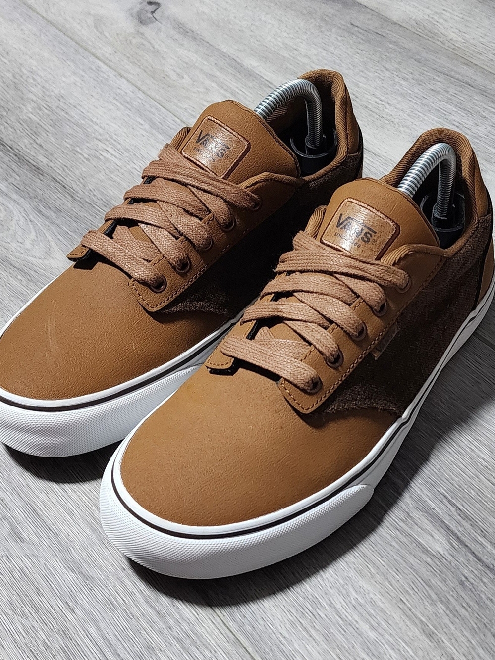 Vans Atwood DX Brown Leather Skate Shoes Sneakers Mens Size 10